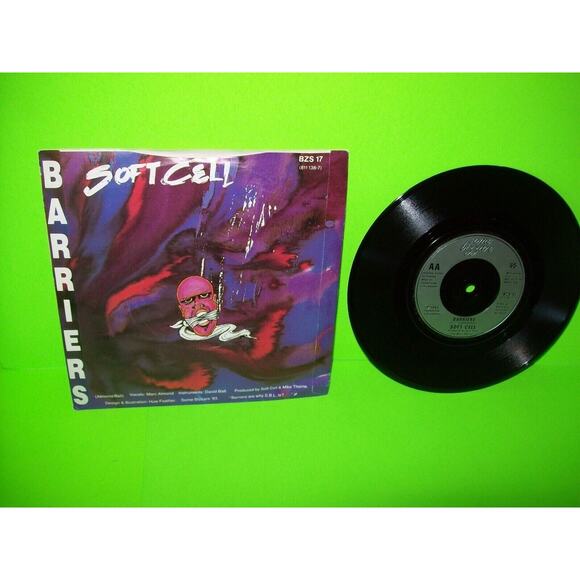 Soft Cell Numbers Barriers 7" Vinyl Record 1983 Original Synth-Pop Marc Almond - Picture 2 of 3